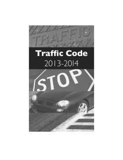 Traffic Code 2013-2014
