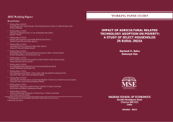 Impact of Agricultural Related Technology Adoption on Poverty