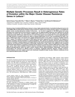 Multiple Genetic Processes Result in