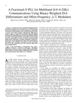 A Fractional-N PLL for Multiband (0.8&ndash;6 GHz