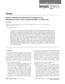 Palladium Nanoparticles as Efficient Green