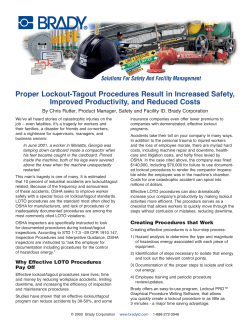 Proper Lockout-Tagout Procedures