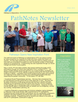 PathNotes Newsletter - Pathways to Independence