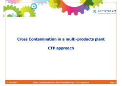 Cross Contamination in a multi-products plant CTP approach