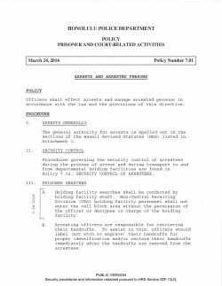 7.01 - Honolulu Police Department