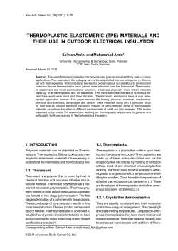 THERMOPLASTIC ELASTOMERIC (TPE) MATERIALS AND THEIR