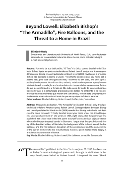 Beyond Lowell: Elizabeth Bishop`s &ldquo;The Armadillo&rdquo;, Fire Balloons