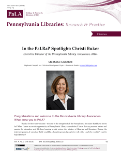 In the PaLRaP Spotlight: Christi Buker