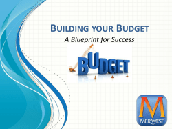 building your budget - Meriwest Credit Union