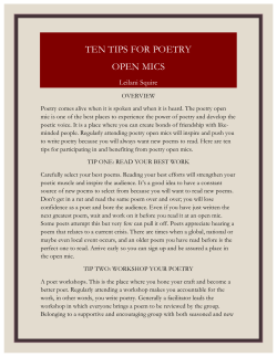 ten tips for poetry open mics