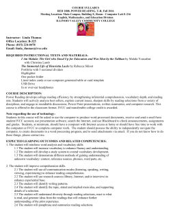 Instructor: Linda Thomas Office Location: B-325 Phone: (815