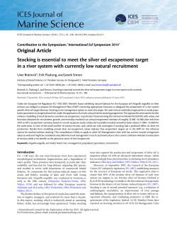 Stocking is essential to meet the silver eel escapement target in a