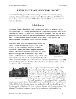 A BRIEF HISTORY OF HENDERSON COUNTY