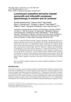 Luminescent acetylthiol derivative tripodal osmium(II) and iridium(III