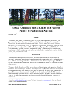 LOP #15 Native American Tribal Lands in Oregon