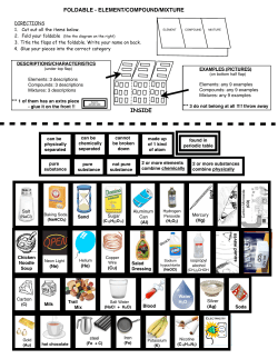 foldable - element/compound/mixture