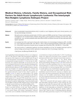 Medical History, Lifestyle, Family History, and