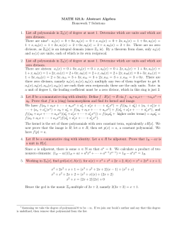MATH 521A: Abstract Algebra Homework 7 Solutions 1. List all