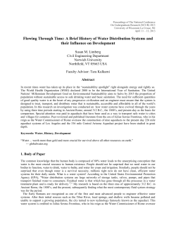 Flowing Through Time: A Brief History of Water Distribution Systems