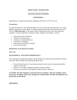 How to Prevent, Recognize and Treat Cold Related