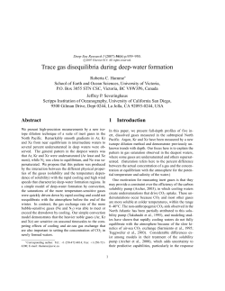 Trace gas disequilibria during deep-water formation