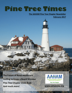 Pine Tree Times - Maine Chapter of AAHAM