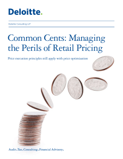 Common Cents: Managing the Perils of Retail Pricing