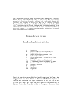 Roman Law in Britain - Roman Law Resources
