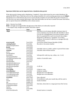 Compatible Symbiota Fields