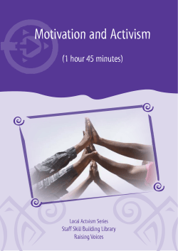 Motivation and Activism