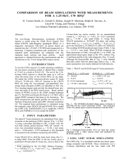 COMPARISON OF BEAM SIMULATIONS WITH MEASUREMENTS