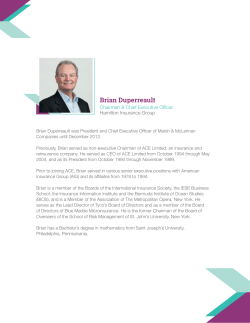 Brian Duperreault - Hamilton Insurance Group