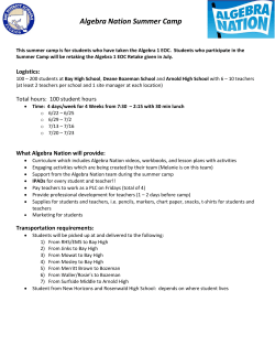 Algebra Nation Summer Camp - A. Crawford Mosley High School