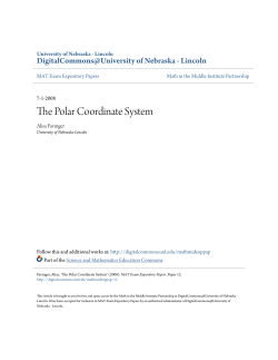 The Polar Coordinate System - DigitalCommons@University of