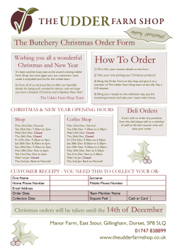 our Christmas Order Form
