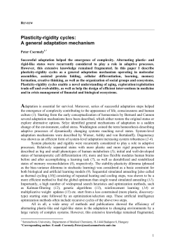 Plasticity-rigidity cycles: A general adaptation - LINK