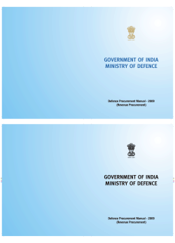 Defence Procurement Manual, 2009