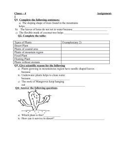 Classs &ndash; 4 Assignment- 1 Q1. Complete the following sentences: a
