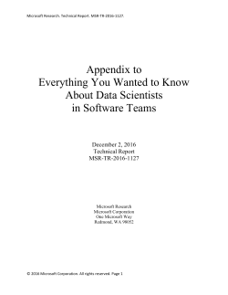 Appendix to Everything You Wanted to Know About Data Scientists
