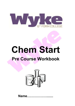 Pre Course Workbook