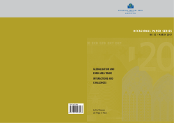 Globalisation and Euro Area trade Interactions and challenges