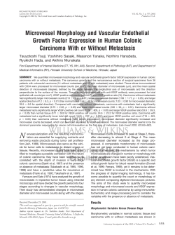 Microvessel Morphology and Vascular Endothelial Growth Factor
