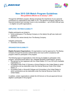 New 2015 Gift Match Program Guidelines