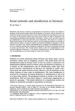 Social networks and classification in literature