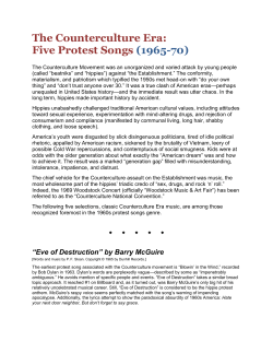 The Counterculture Era: Five Protest Songs (1965-70) - apush-xl