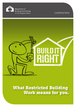 Carpenters - Waikato Building Consent Group