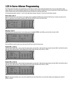 12X 6-Servo Aileron Programming
