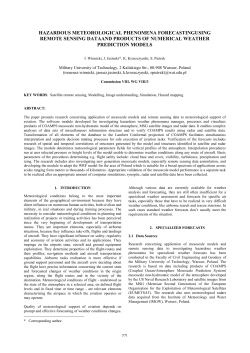hazardous meteorological phenomena forecasting