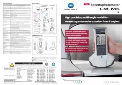 the CM-M6 Brochure. - Konica Minolta Sensing Americas