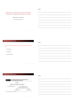 Parliamentary, Presidential, and Semi